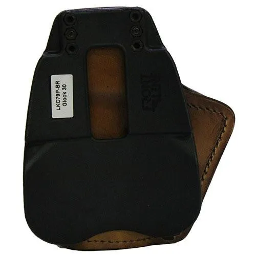 3 Layer Synthetic Leather Paddle Holster - Glock 30, Brown, Right Hand