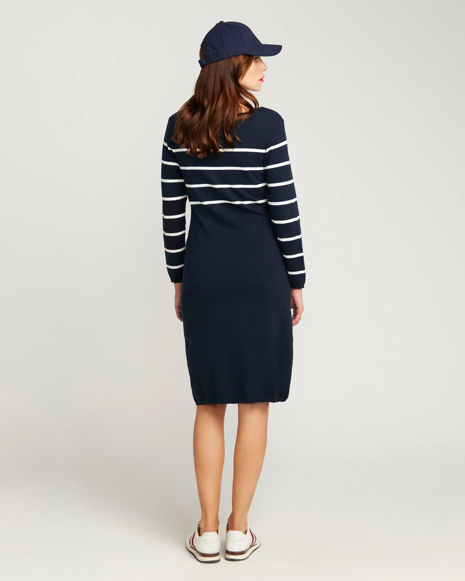 Agathe Cotton and Cashmere Knit Dress - Navy Blue