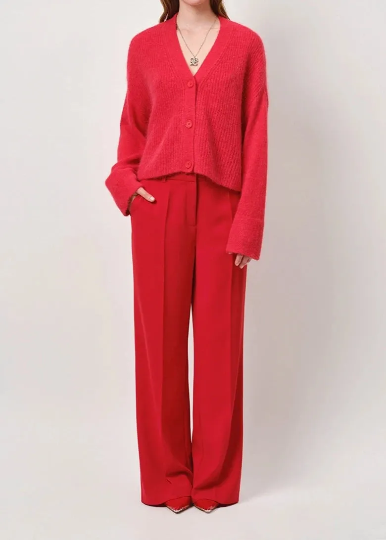 ALAIN STRAIGHT LEG PANTS | BRIGHT RED