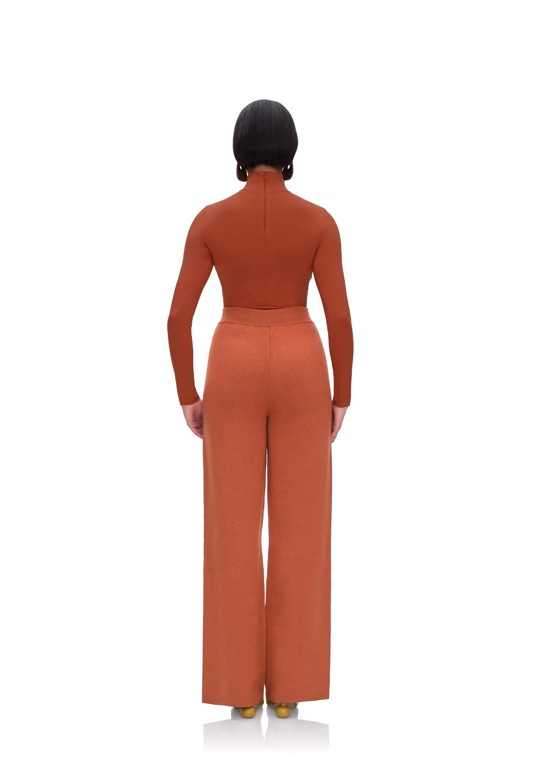 ALLY KNIT PANTS - PUMPKIN