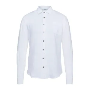 Alpha Studio Elegant White Linen Shirt for Men