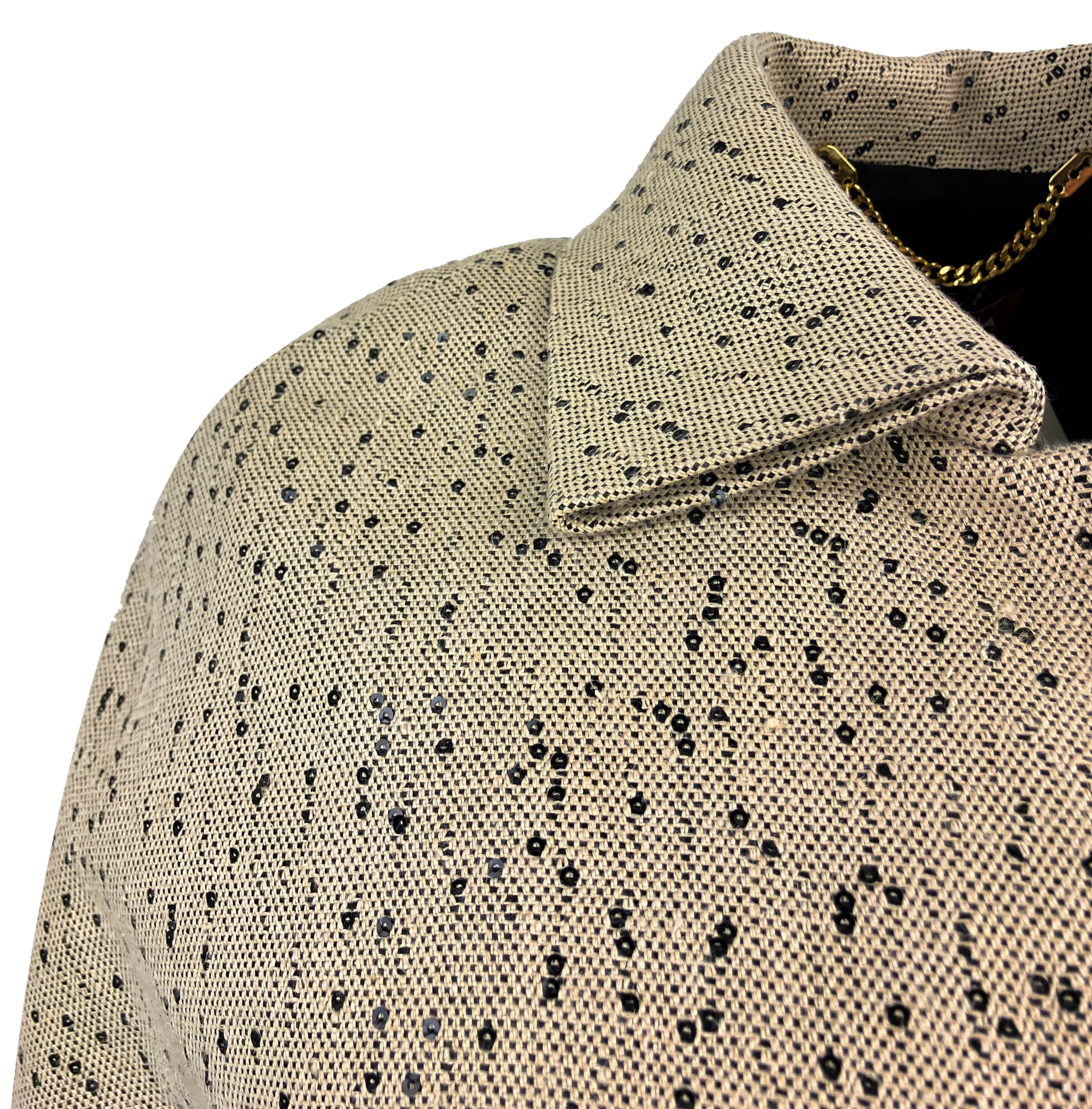 Altuzarra Sequined Tweed Coat in Natural