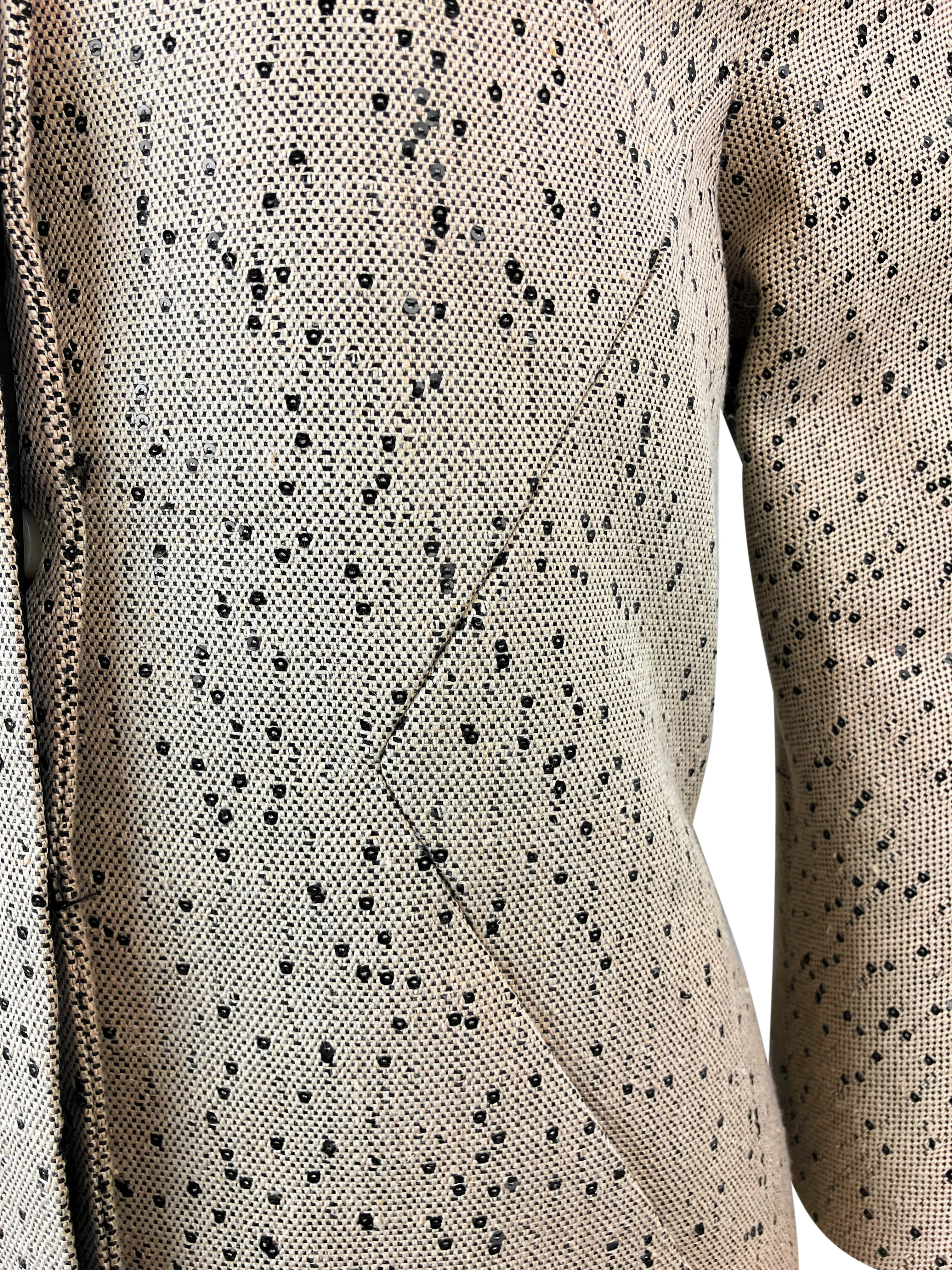 Altuzarra Sequined Tweed Coat in Natural