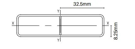 Alumawood Timber Look, Aluminium slat, 65mm x 16.5mm slat  with centre web 5800MM LONG