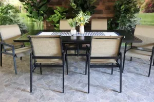 ASPEN 7 PIECE DINING SET - 48" X 96" Dining Table and 6 Chairs