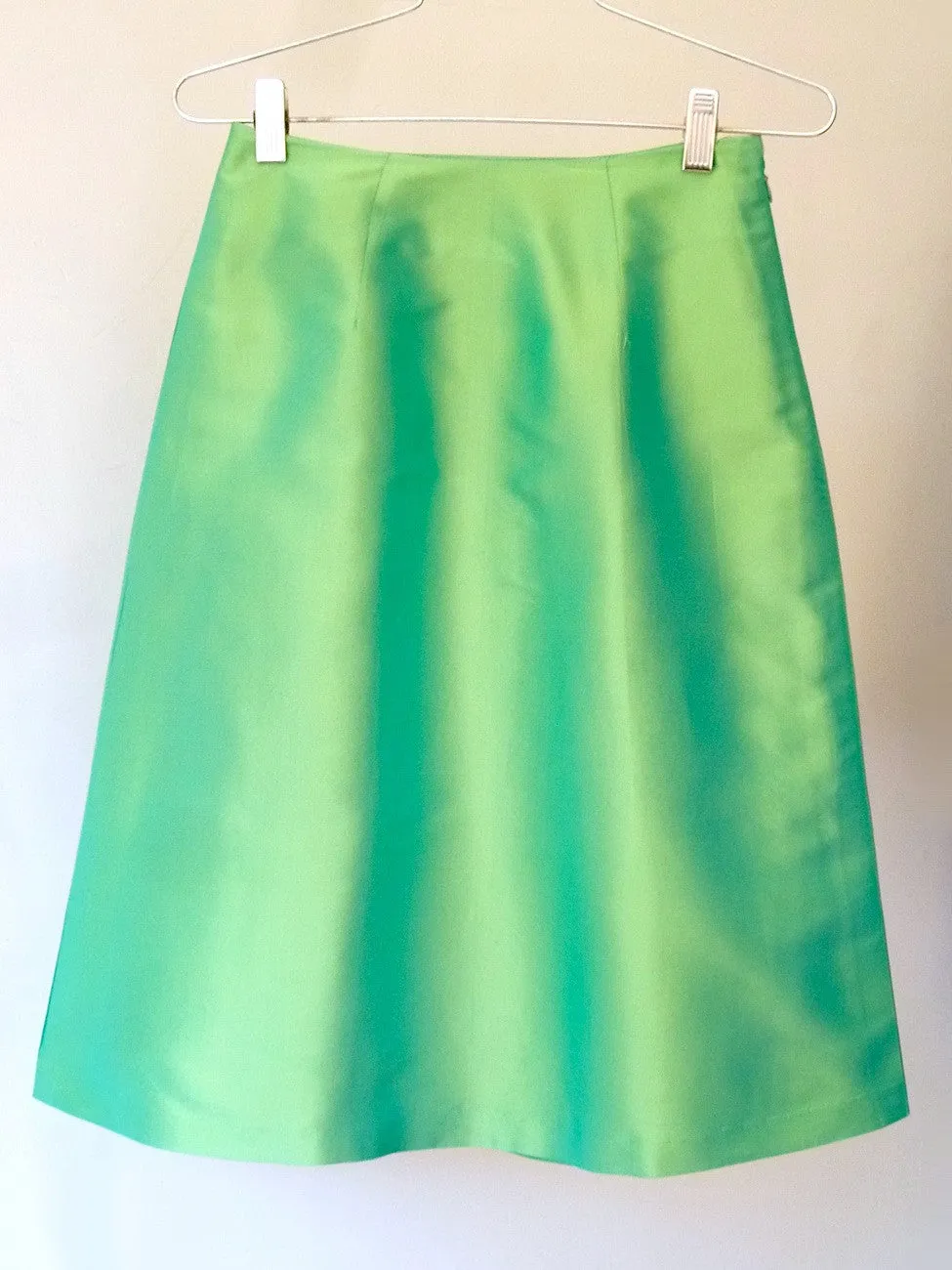 Audrey Skirt Thai Silk Taffeta Peridot