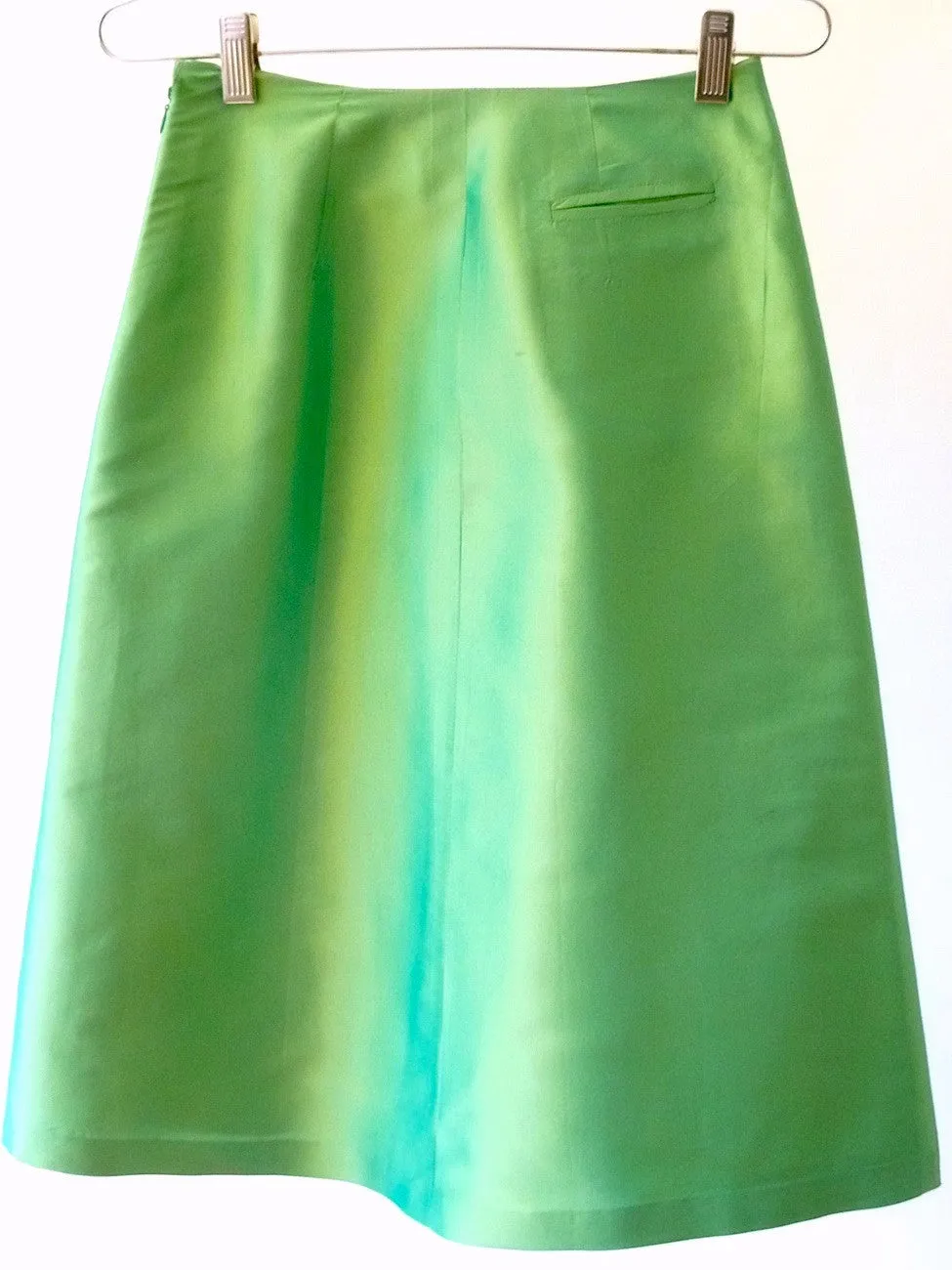 Audrey Skirt Thai Silk Taffeta Peridot