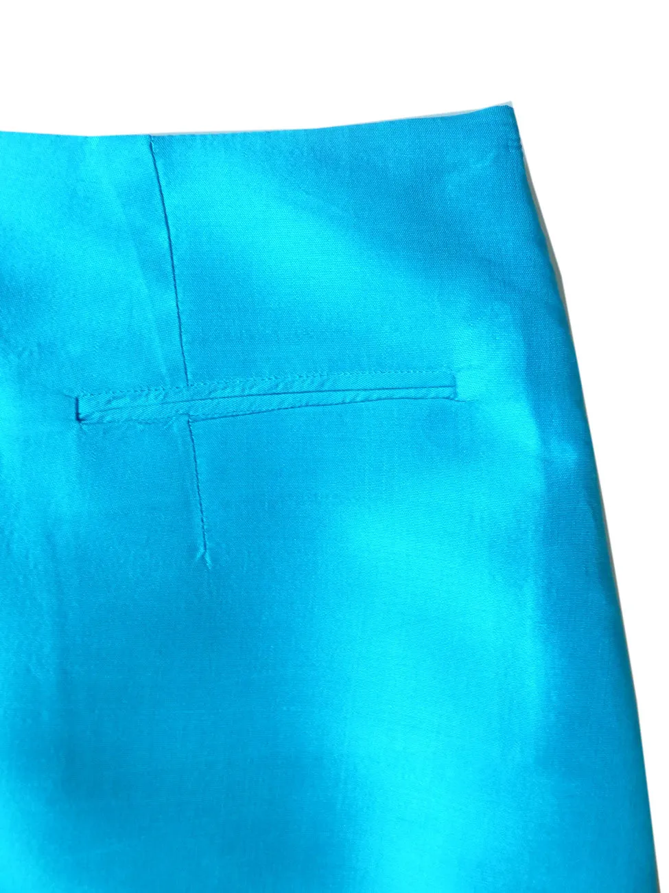 Audrey Skirt Thai Silk Taffeta Turquoise