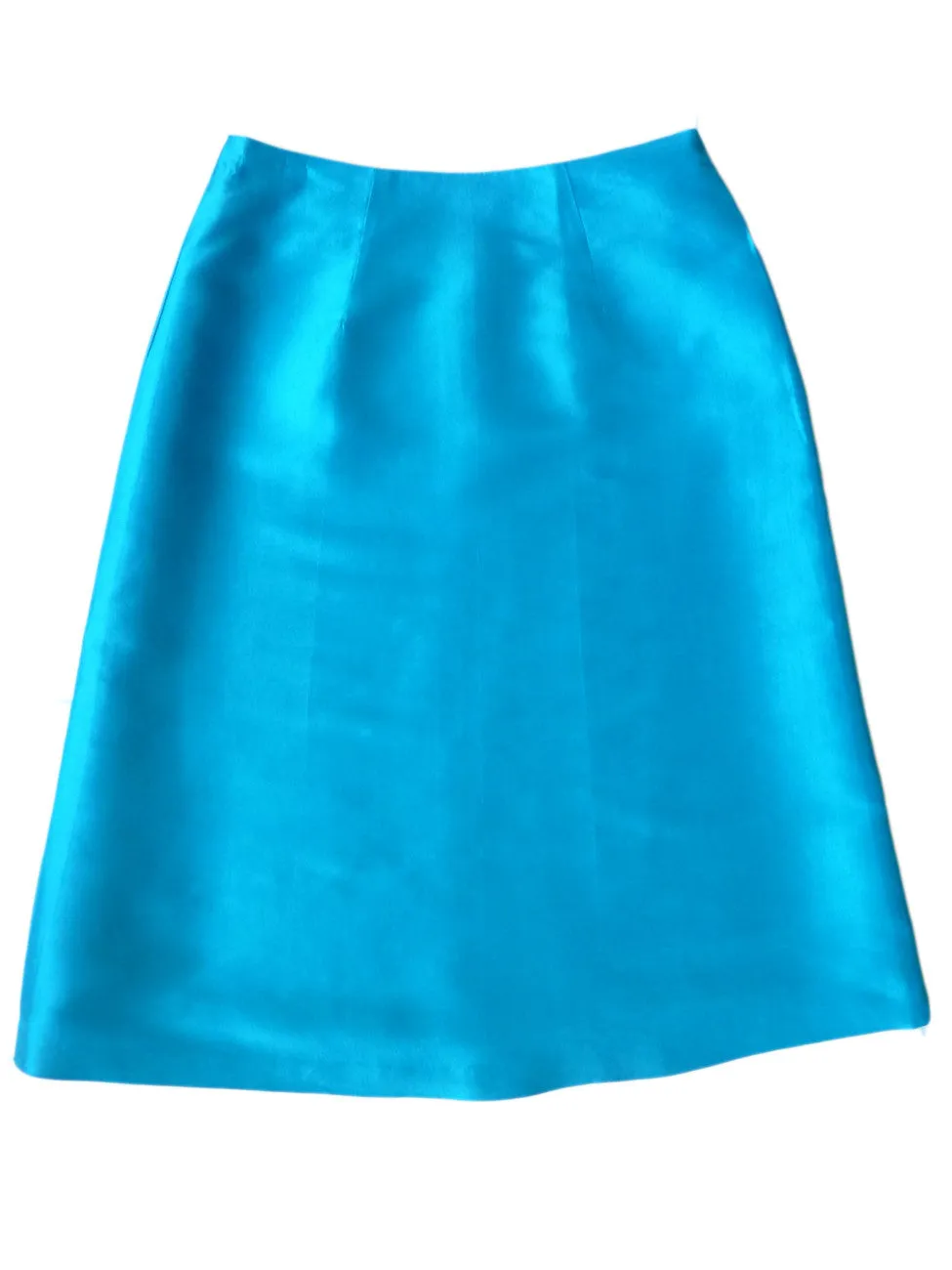 Audrey Skirt Thai Silk Taffeta Turquoise