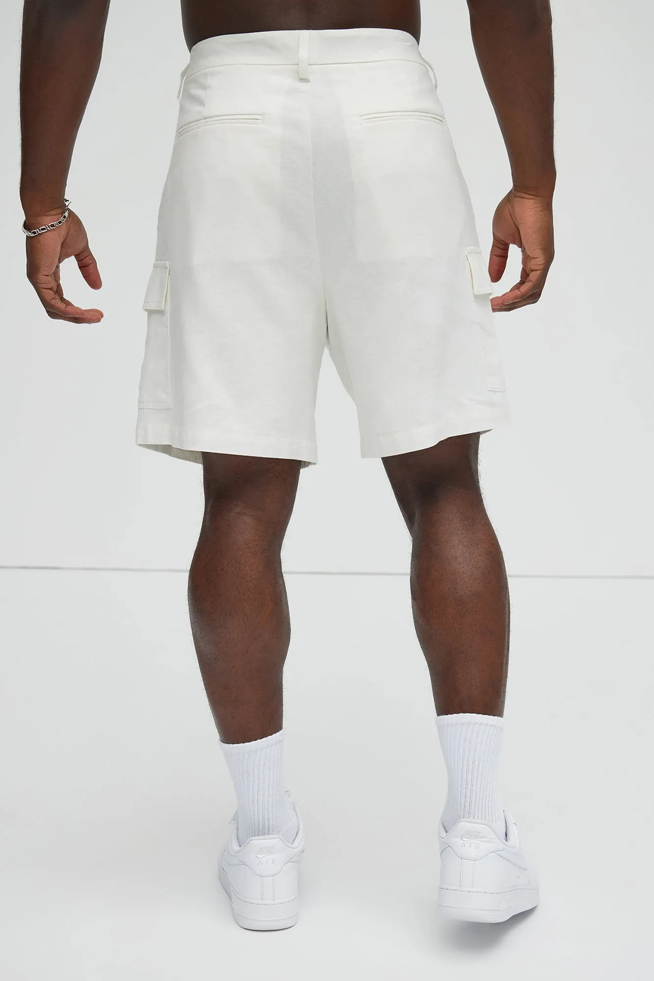 Bahamas Linen Cargo Shorts - White