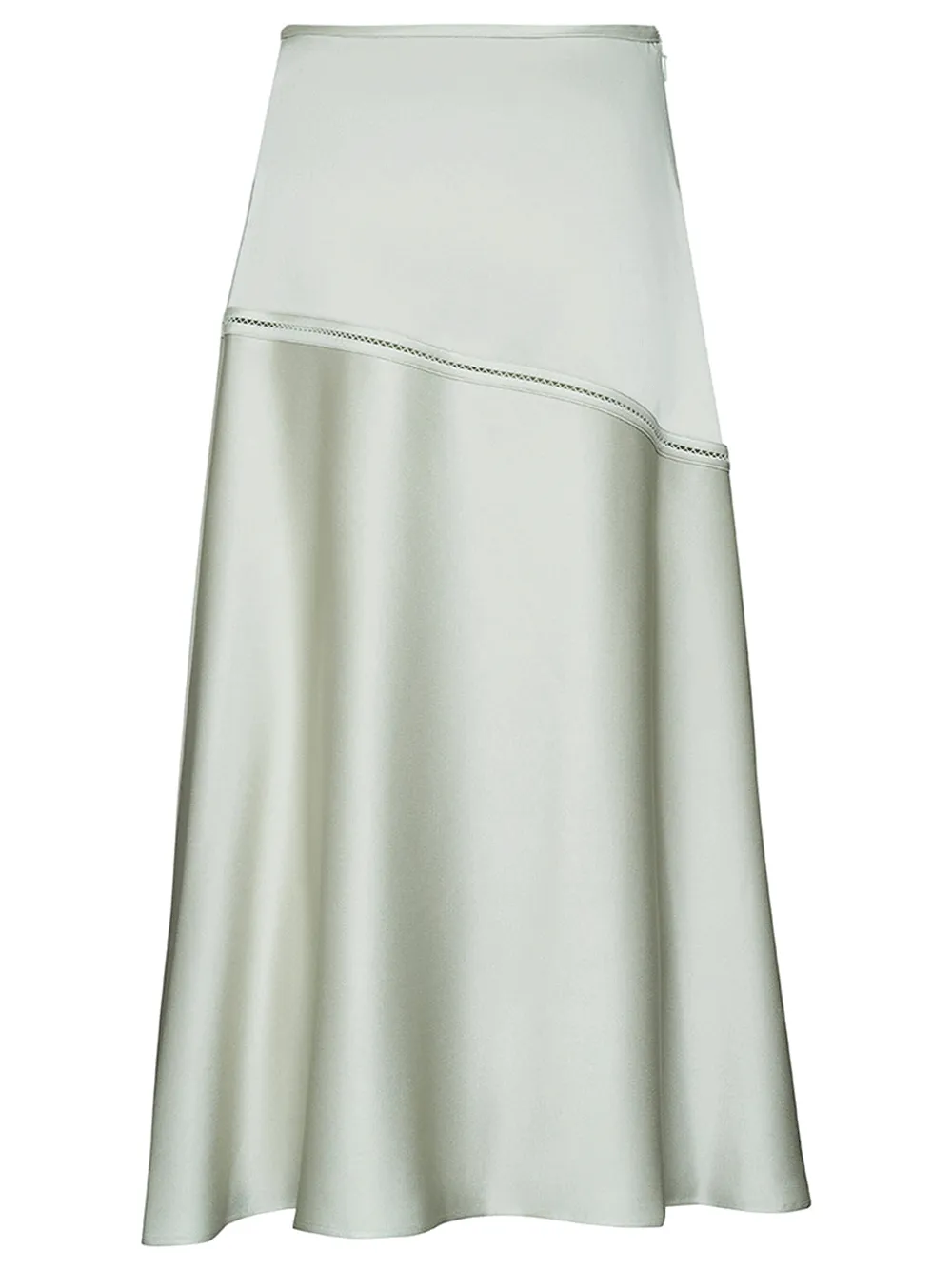 Bias Cut Calf Length Flared Skirt