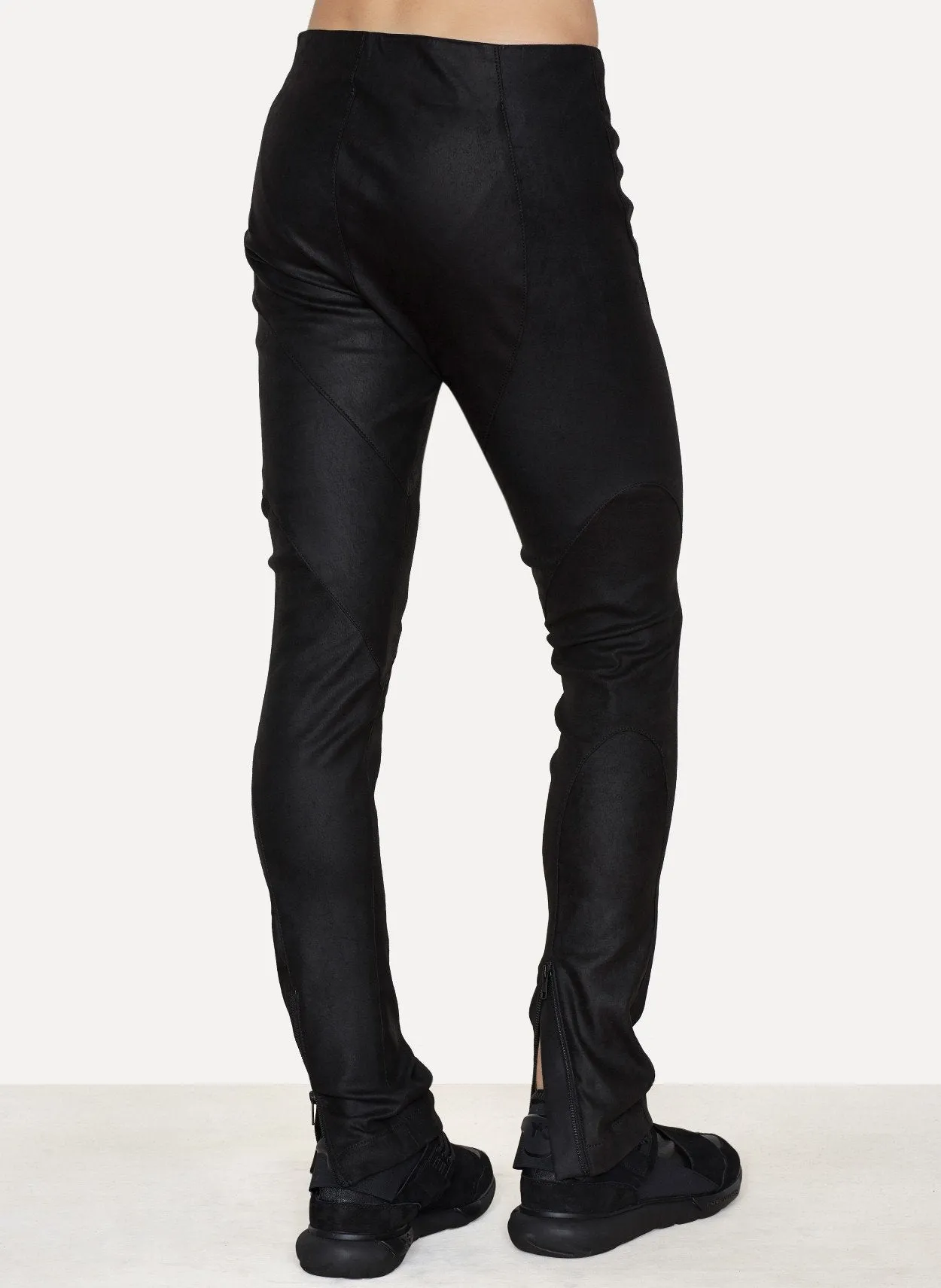 Black Lambskin Lennox Trousers