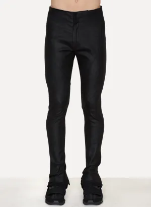 Black Lambskin Lennox Trousers