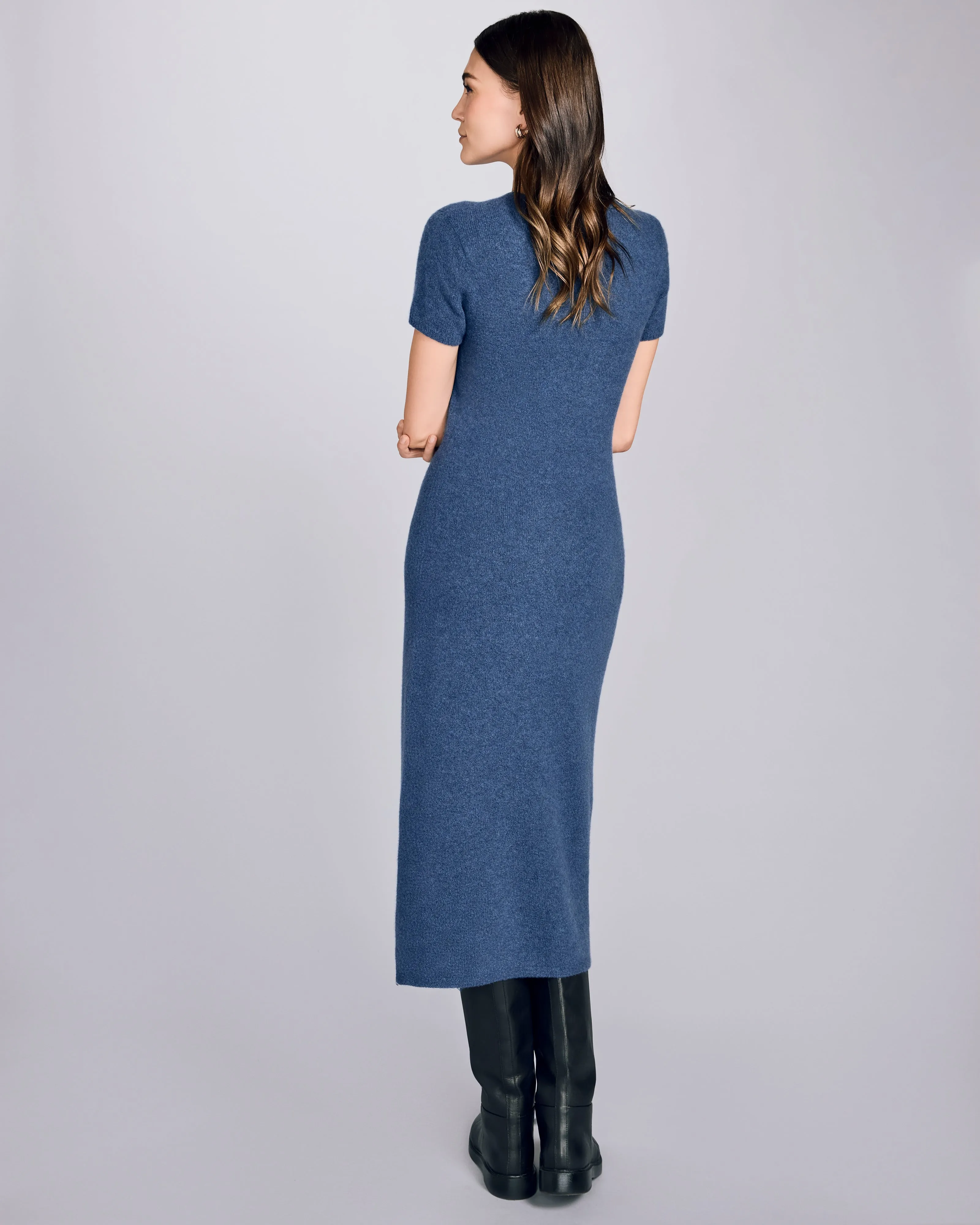 Blue Cashmere Maxi Dress