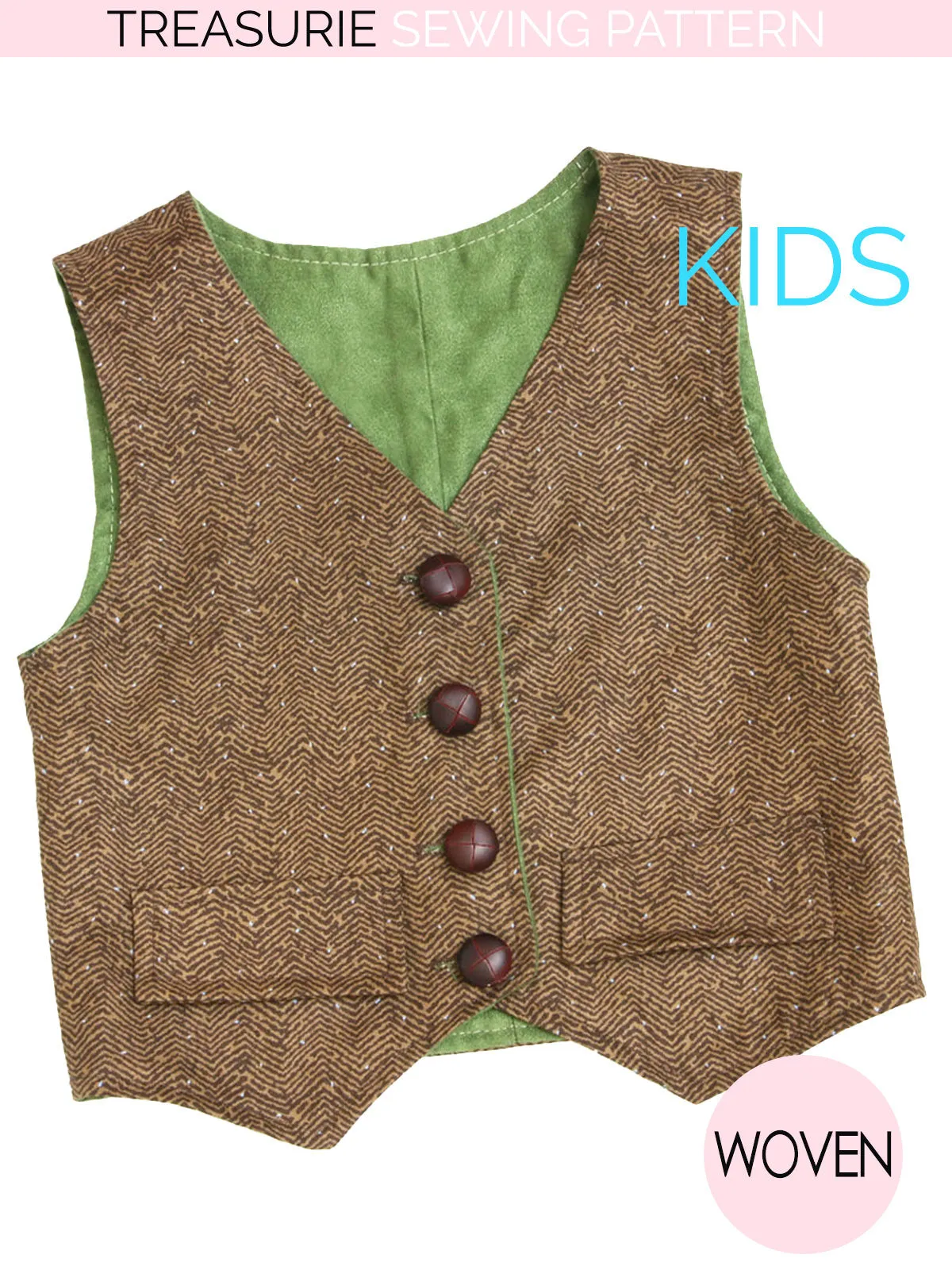 Boys Vest Sewing Pattern - BOYS VEST (P306)