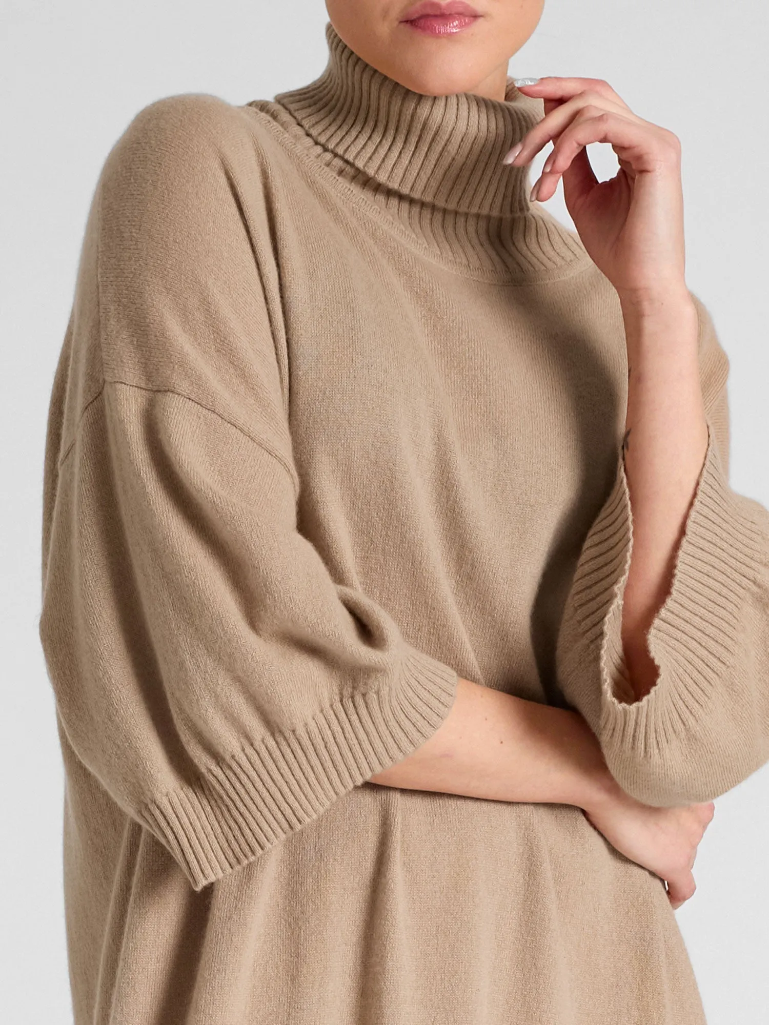 Cashmere dress "Breeze" - sand