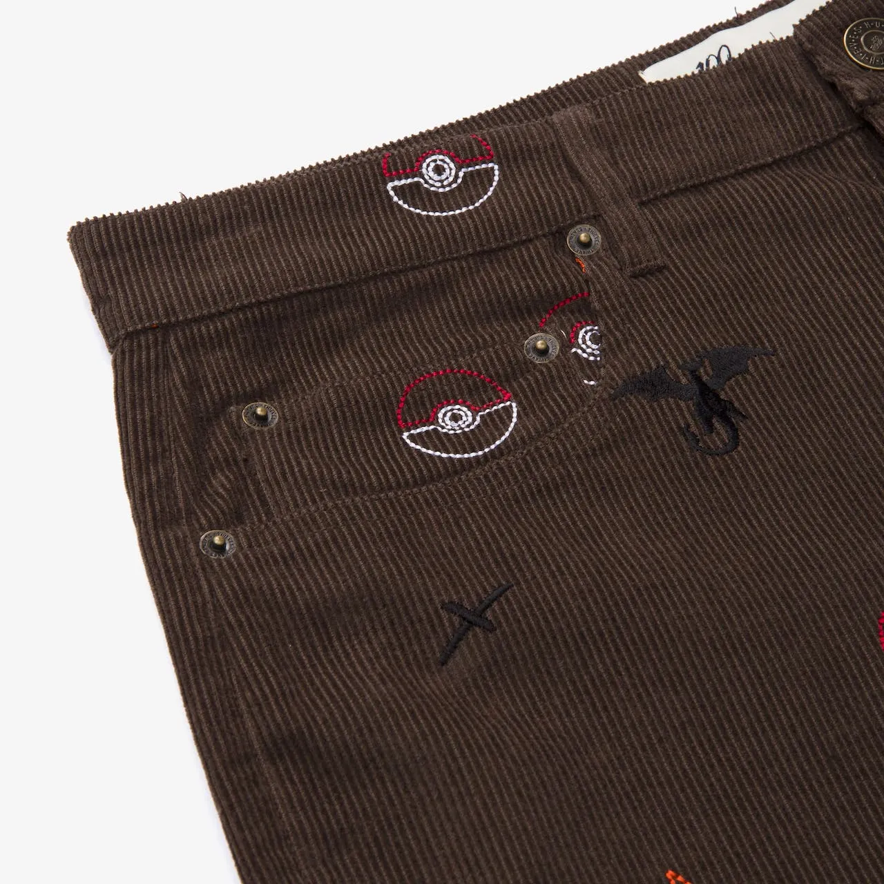 Charizard Corduroy Pants - Brown