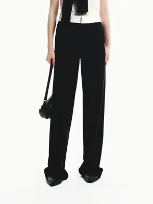 Contrast Detail Tailored Pants