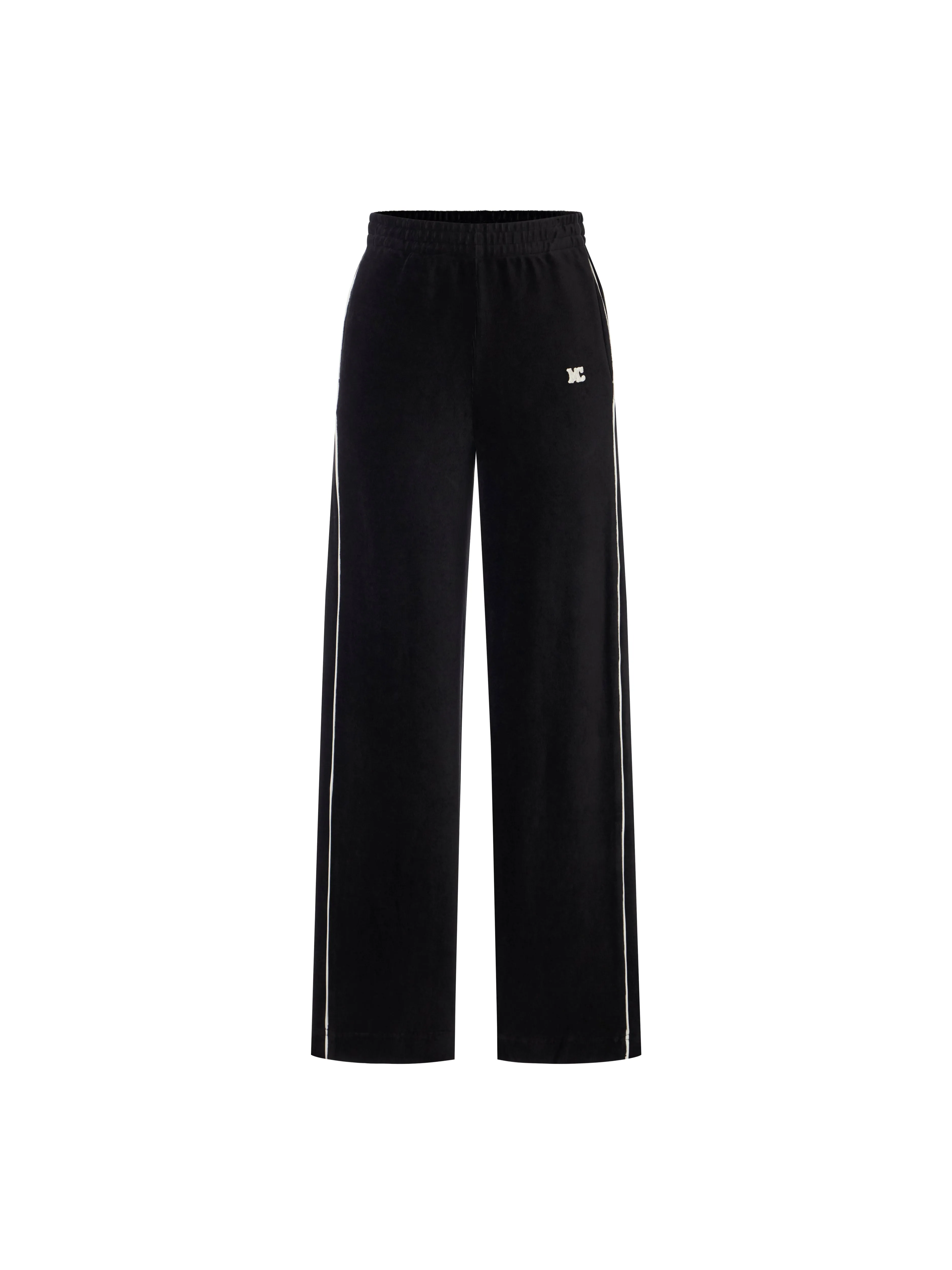 Contrast Straight Leg Casual Pants