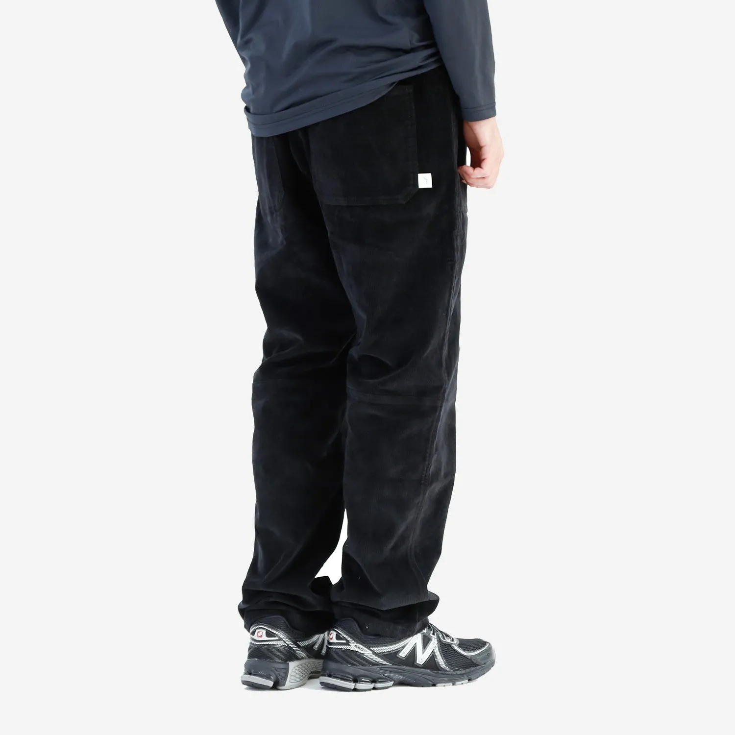 Corduroy Active Straight Pants - Black