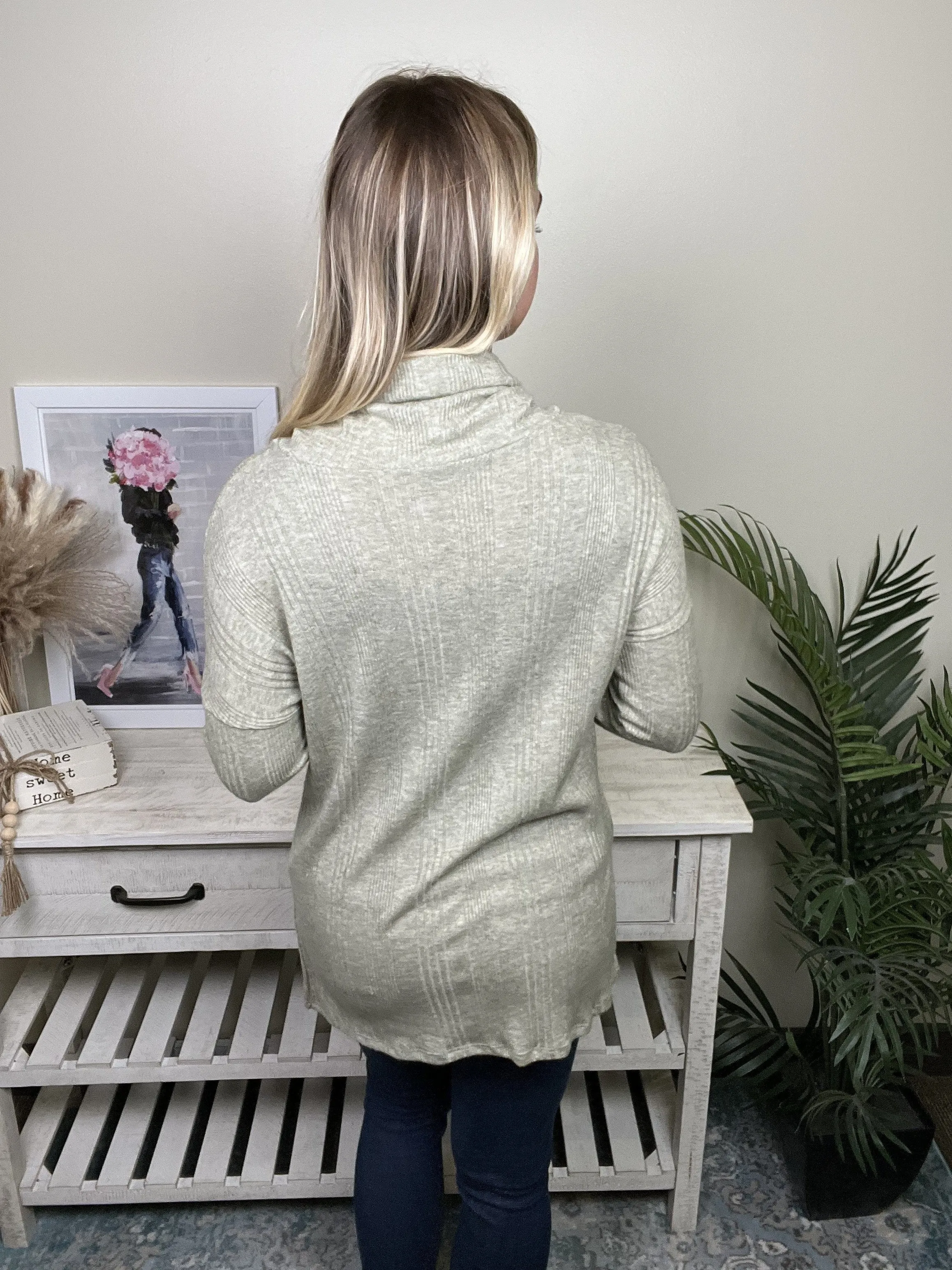 Cozy Cowl Neck Long Sleeve Top