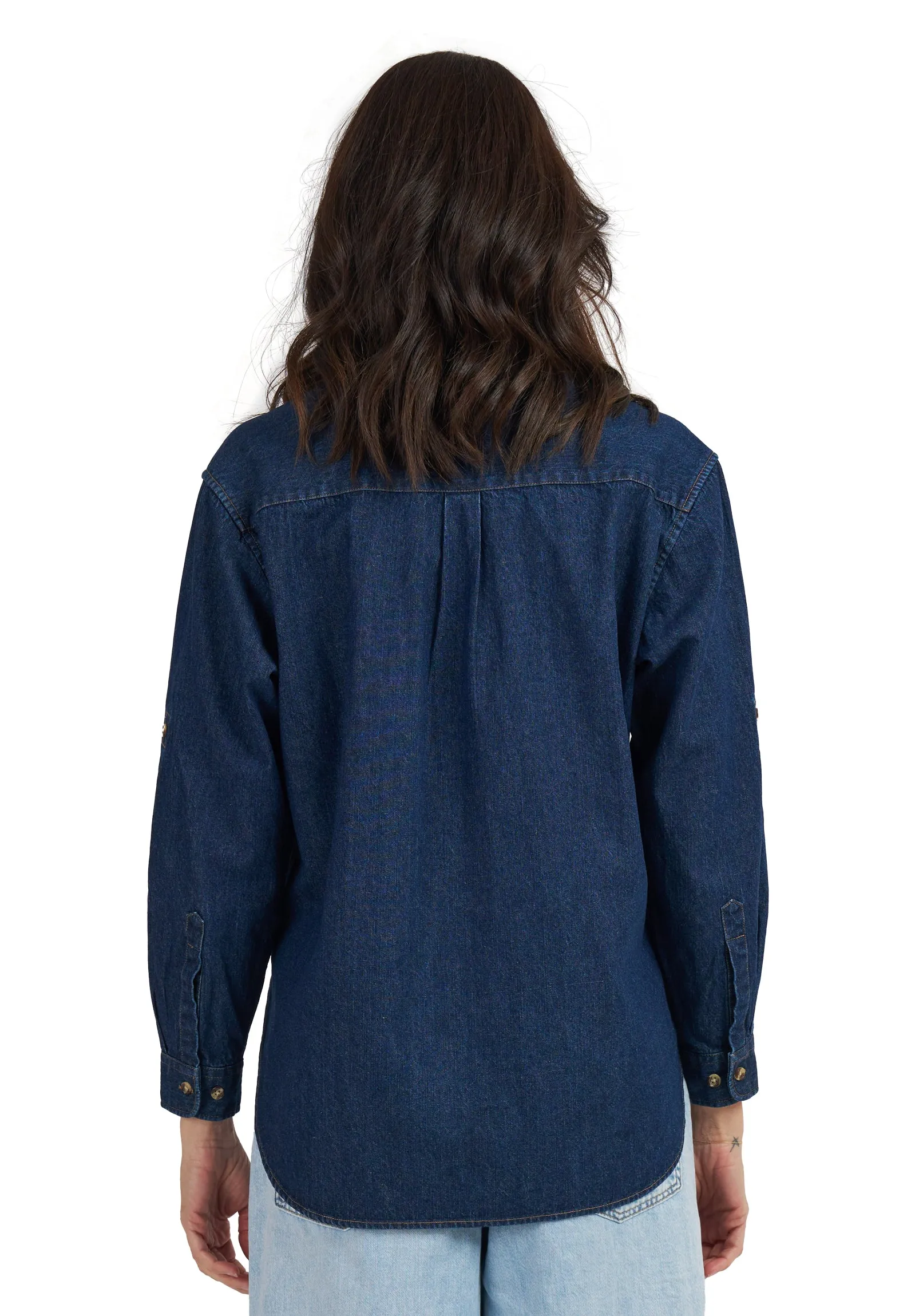 Denime Dark Blue Linen Shirt