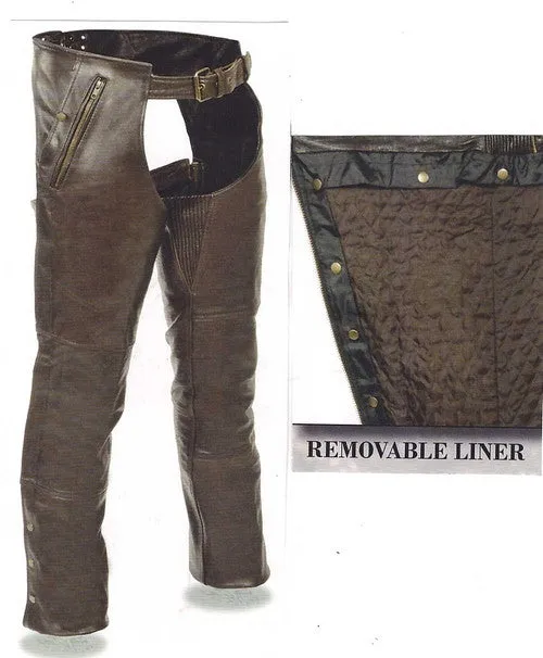 Distressed Brown Unisex Chaps 1191RT