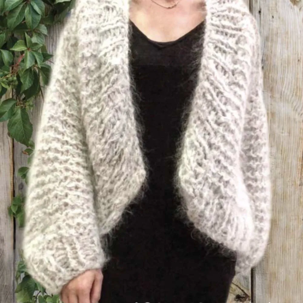 Easy Mohair Jacket Knitting Pattern (105)