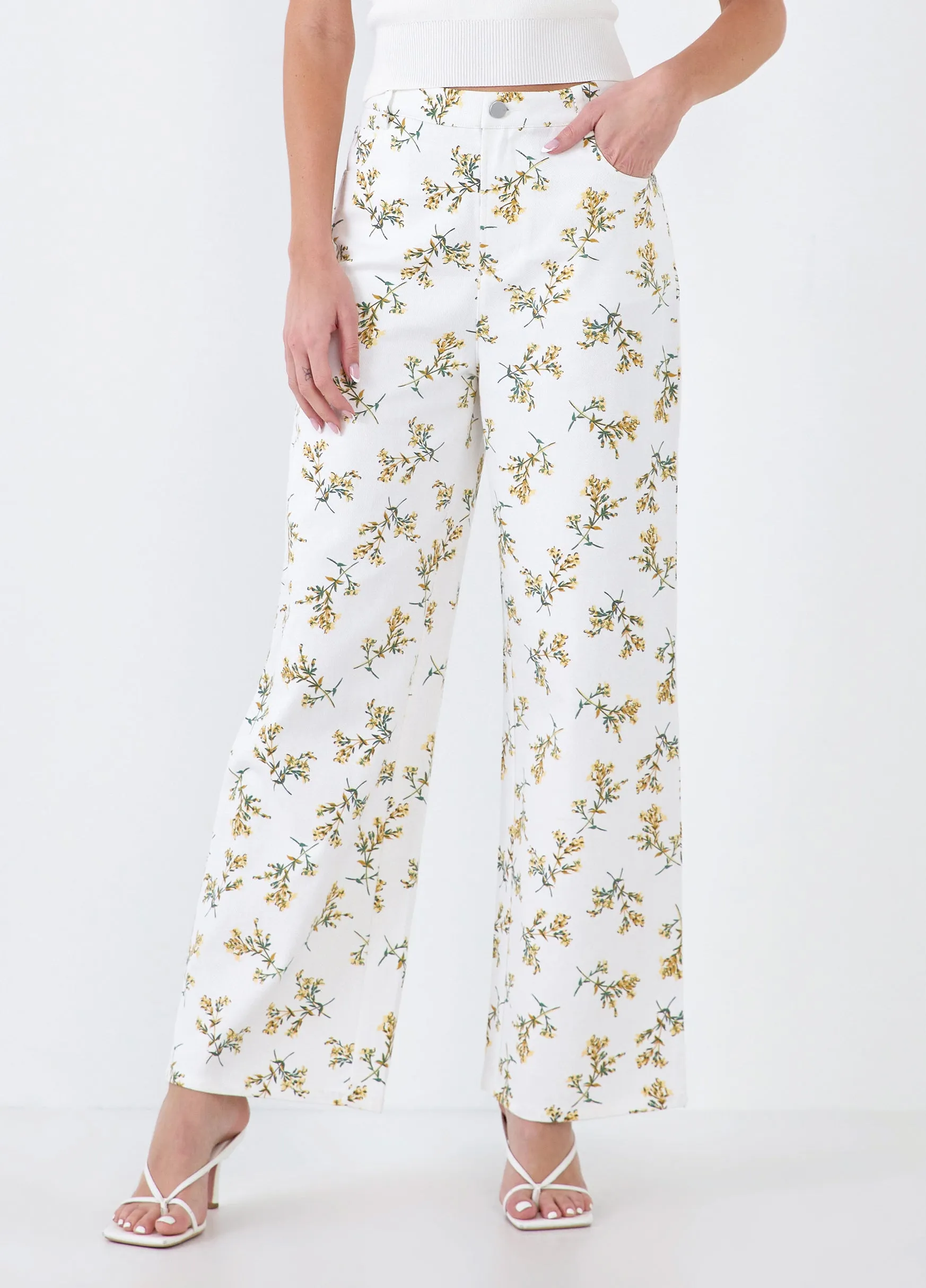 Floral Straight Leg Pants