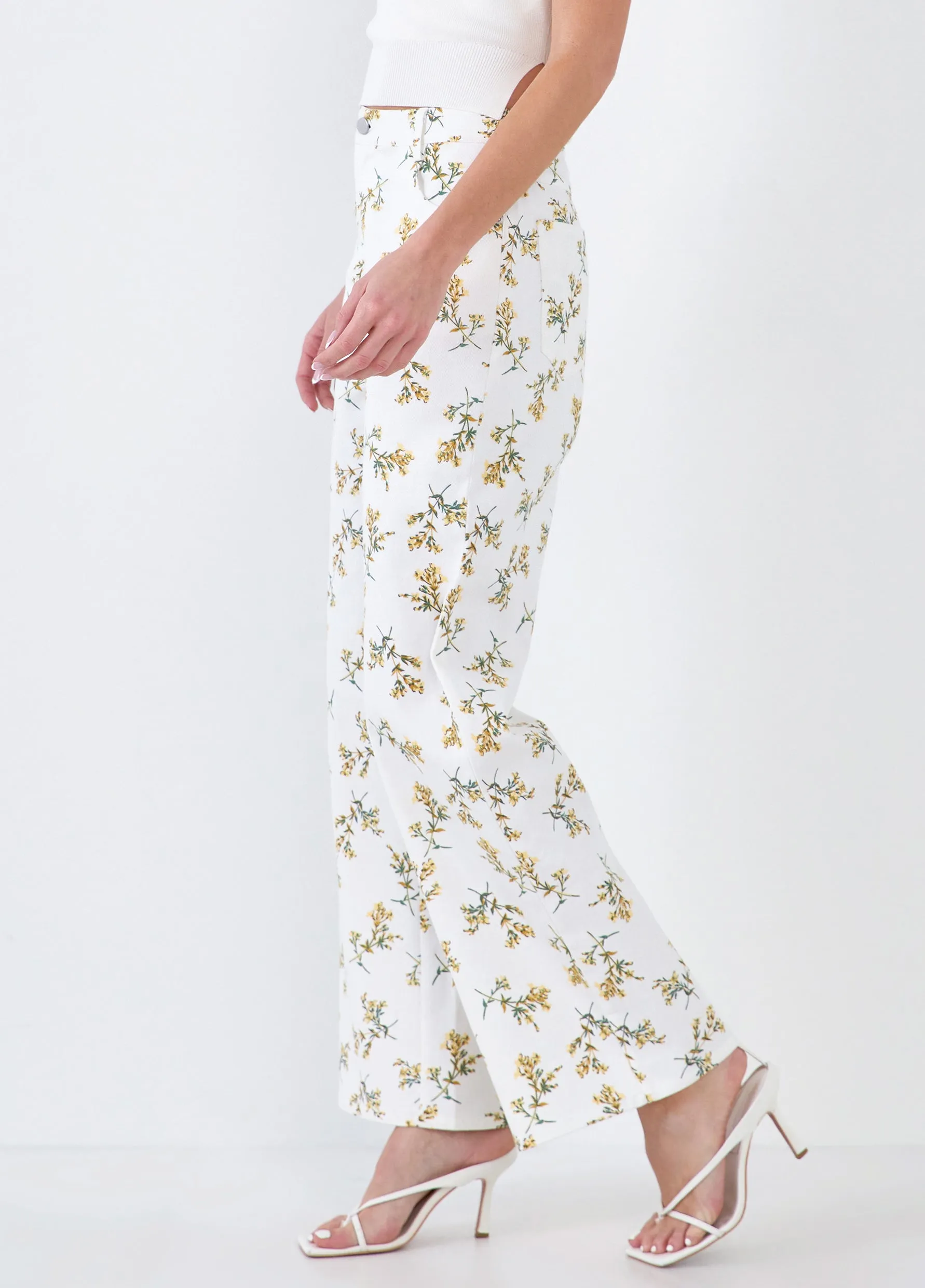 Floral Straight Leg Pants