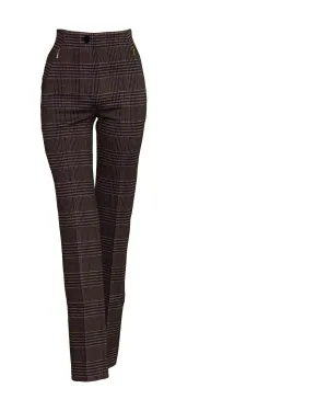 Glen Plaid Full Length Pants