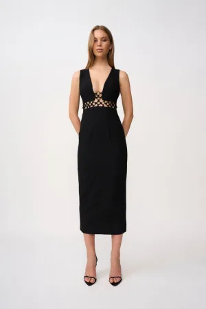 Grazia Ring Trim Ankle Dress - Black