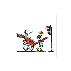 Hong Kong Scenes Greeting Card, Rickshaw