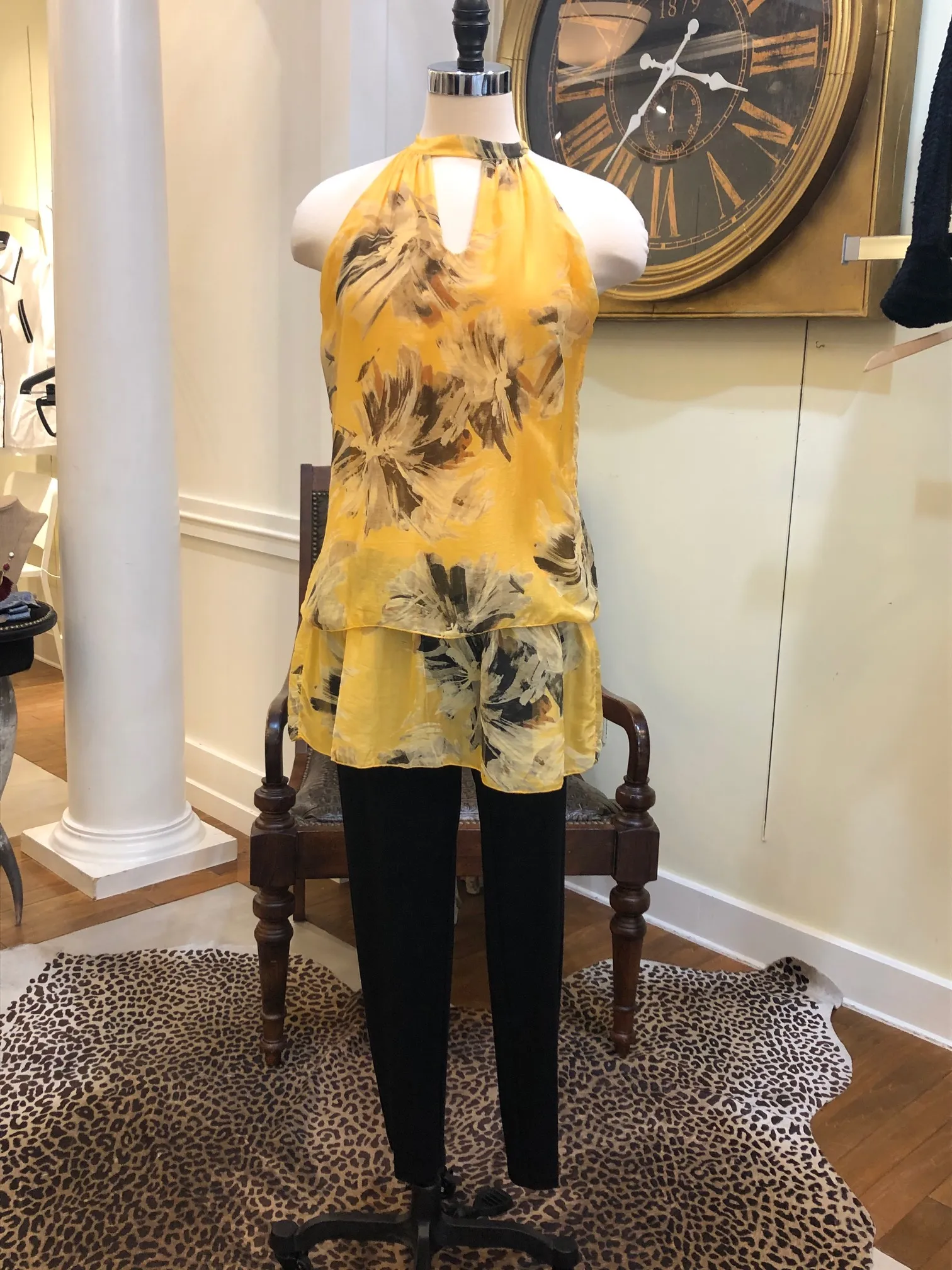 Italian Silk Floral Tunic by Piazza Del Tempio