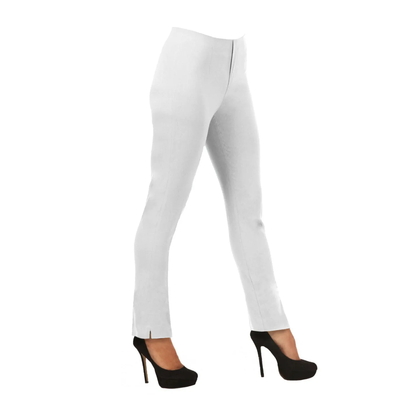 Lior "Lize" Straight Leg 29.5" Pant in White - Lize-WHT