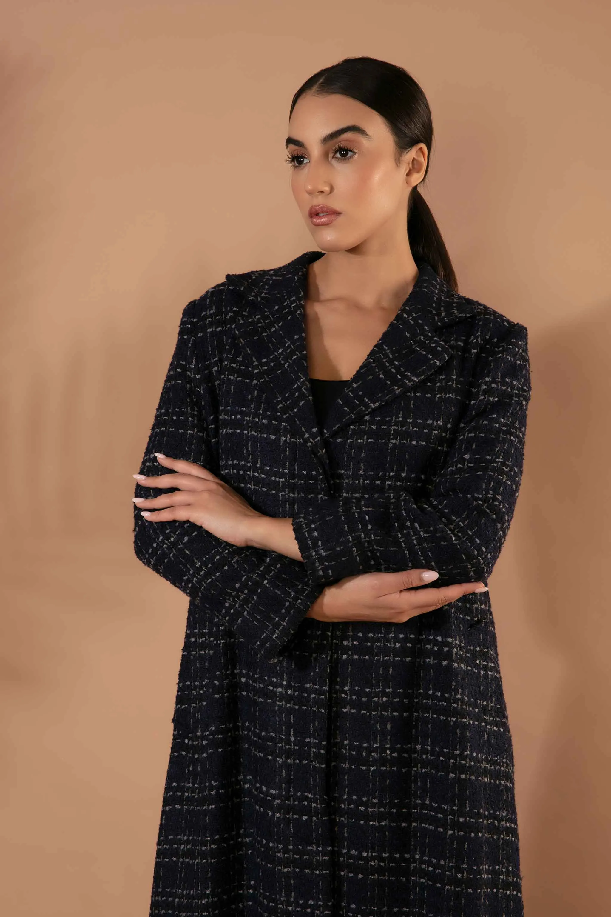 Mirage Coat in Navy Blue