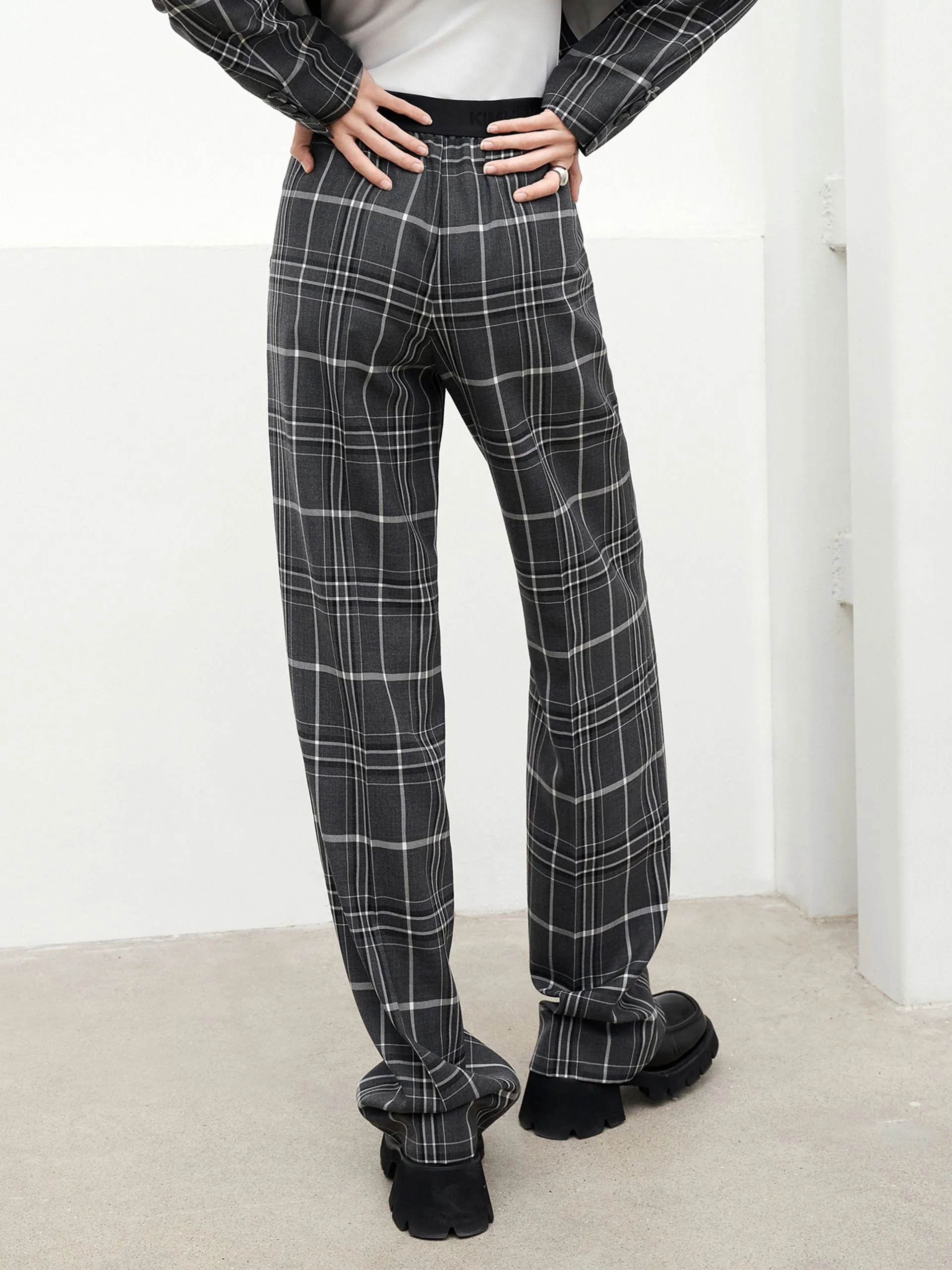 MO&Co. X KIMHEKIM Plaid Straight Leg Pants