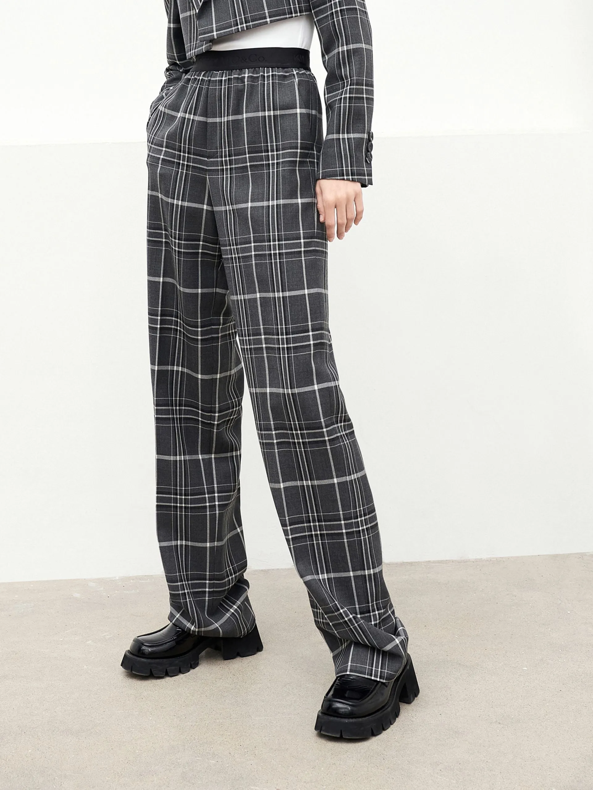 MO&Co. X KIMHEKIM Plaid Straight Leg Pants