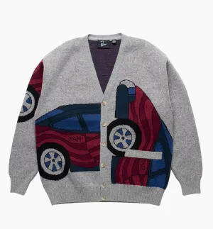 No Parking Knitted Cardigan | Grey Melange