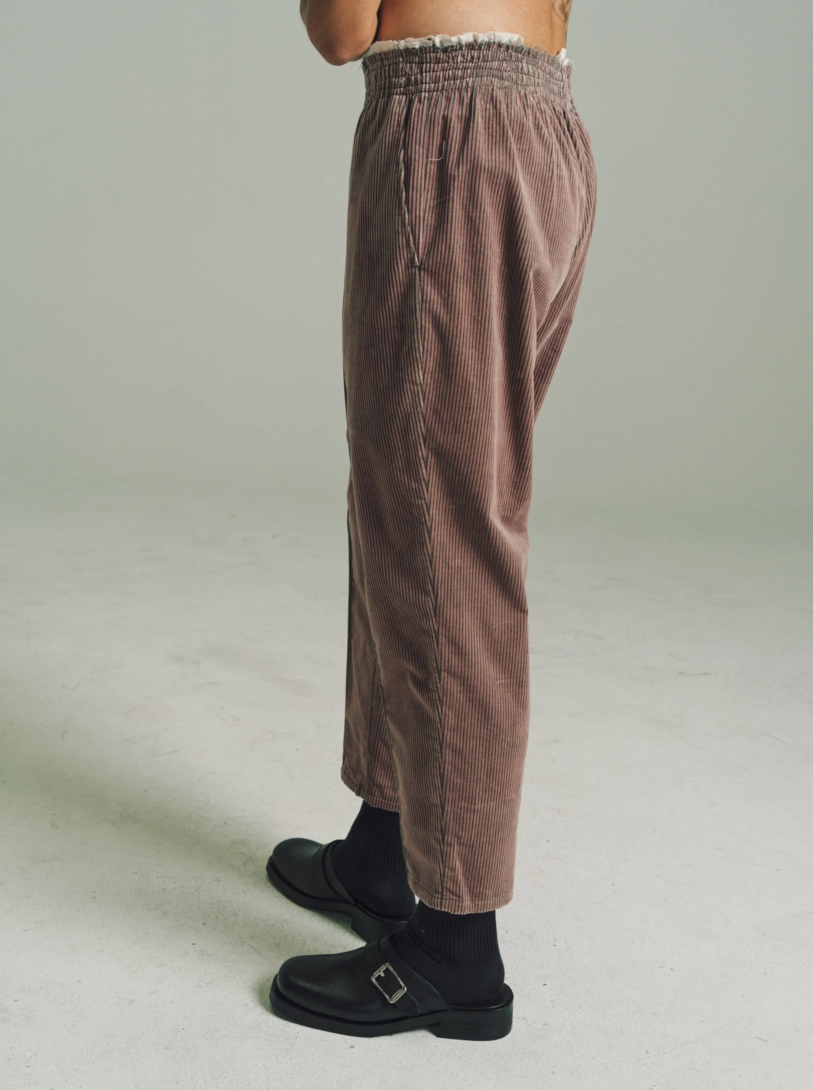 Pink & Green Corduroy Grandma Pants