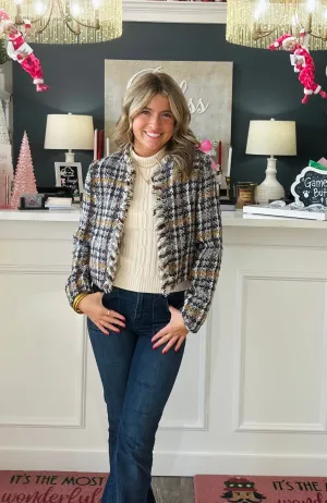 Plaid Tweed Jacket