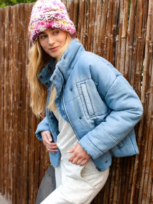 Puffer Jacket - Vintage Denim