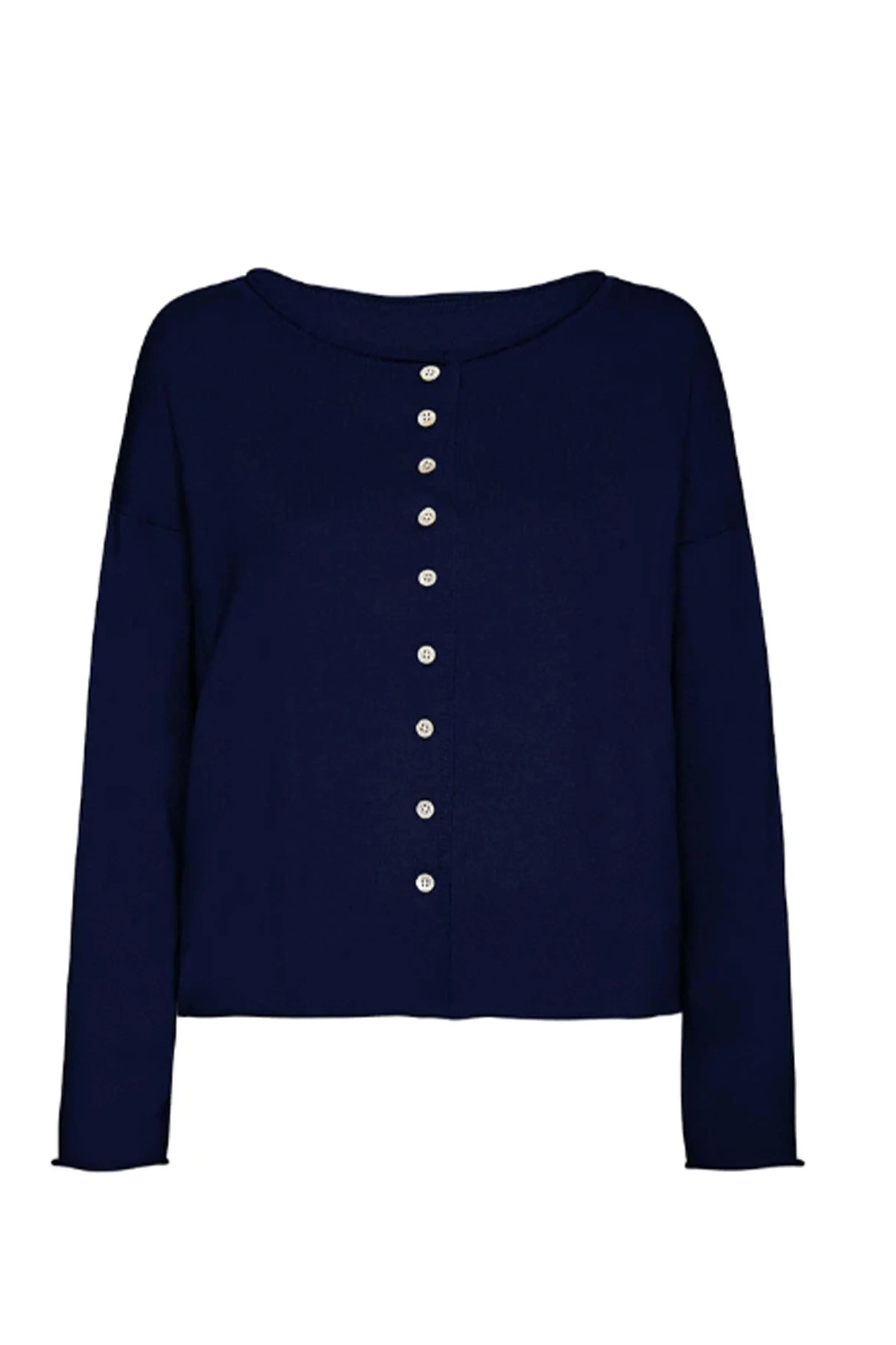 Reversible Button Cardi | French Navy