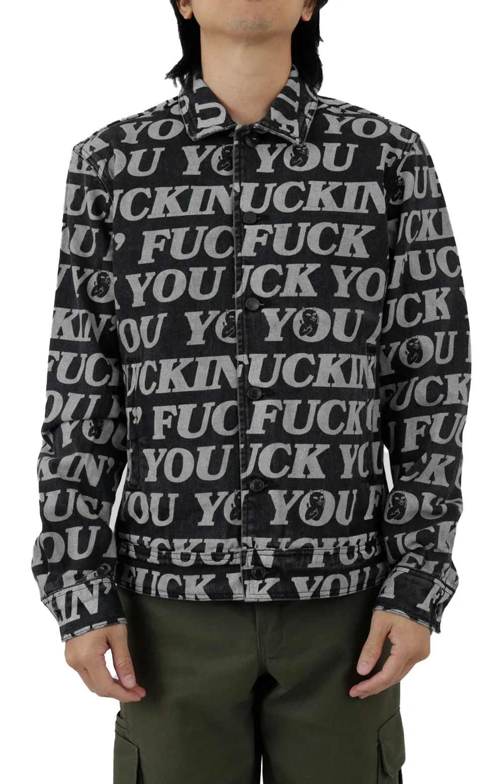 RIPNDIP F*ckin F*ck Black Wash Denim Jacket