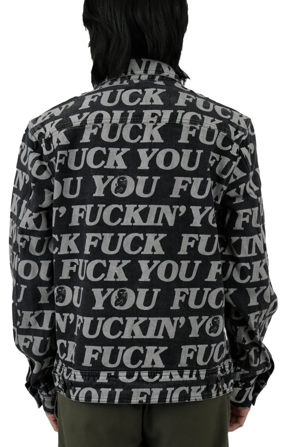 RIPNDIP F*ckin F*ck Black Wash Denim Jacket