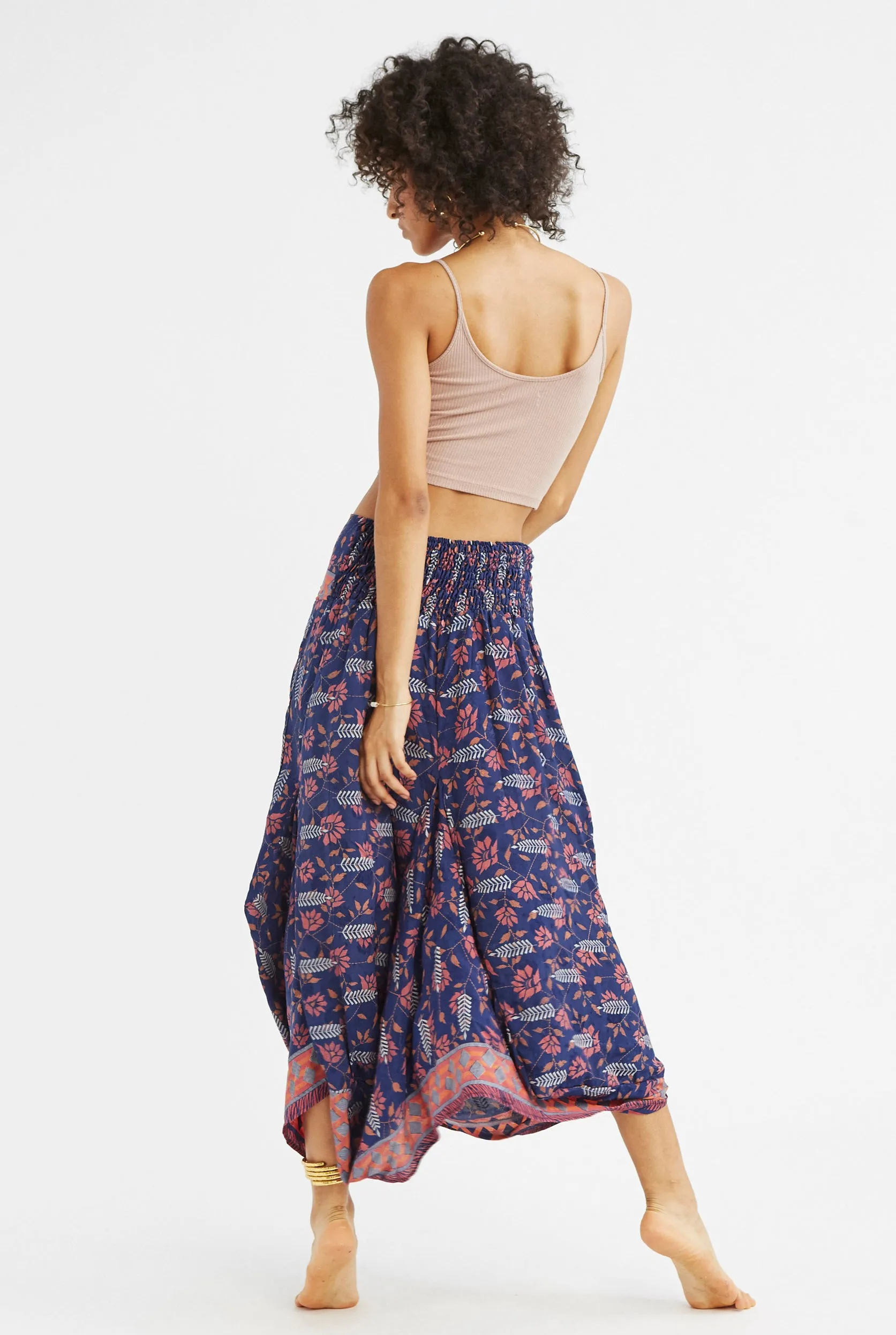 Sapphire Silk Skirt