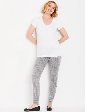 Secret Fit Belly Skinny Ankle Maternity Pants in Plaid