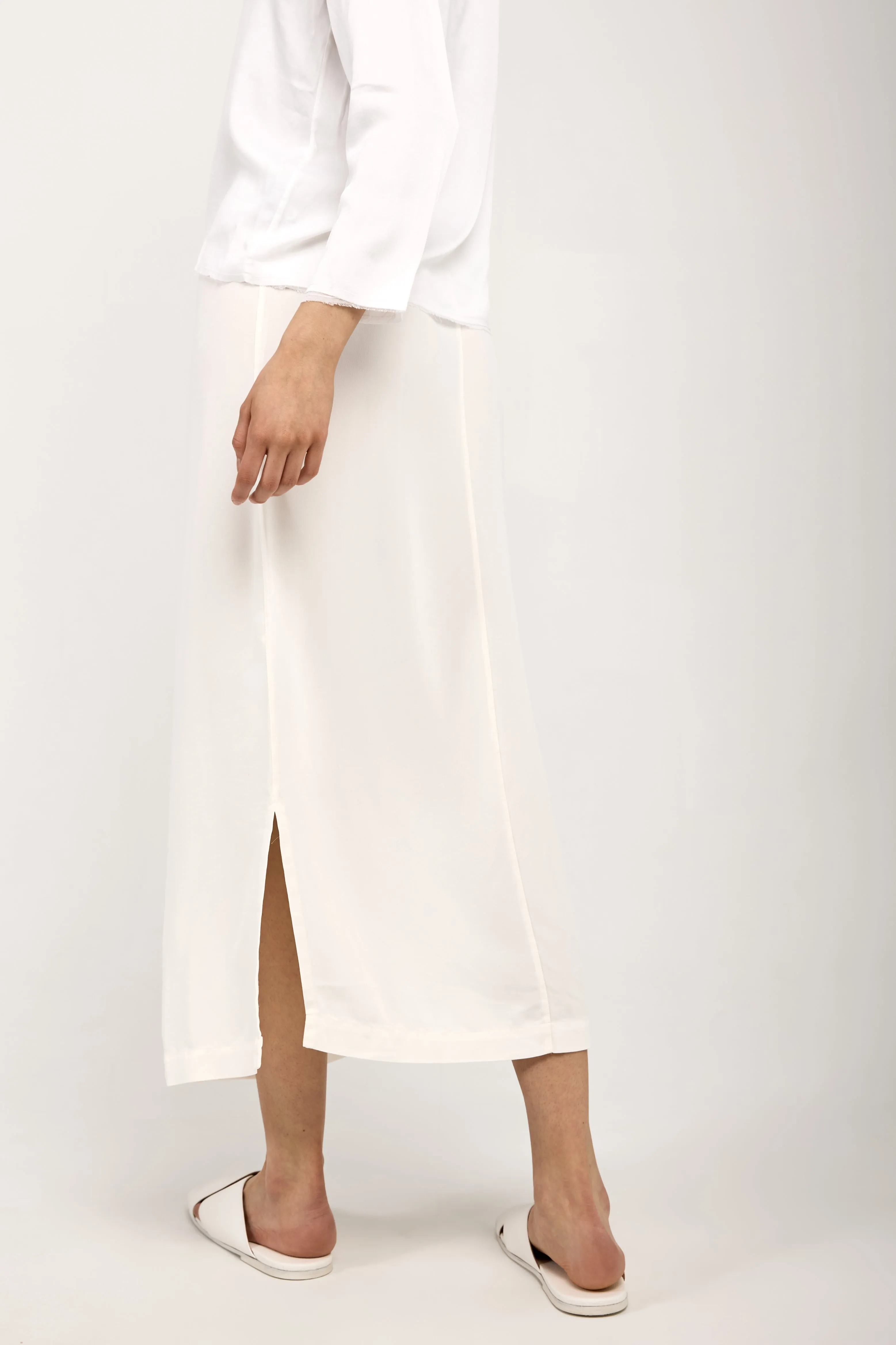 Silk Skirt in White