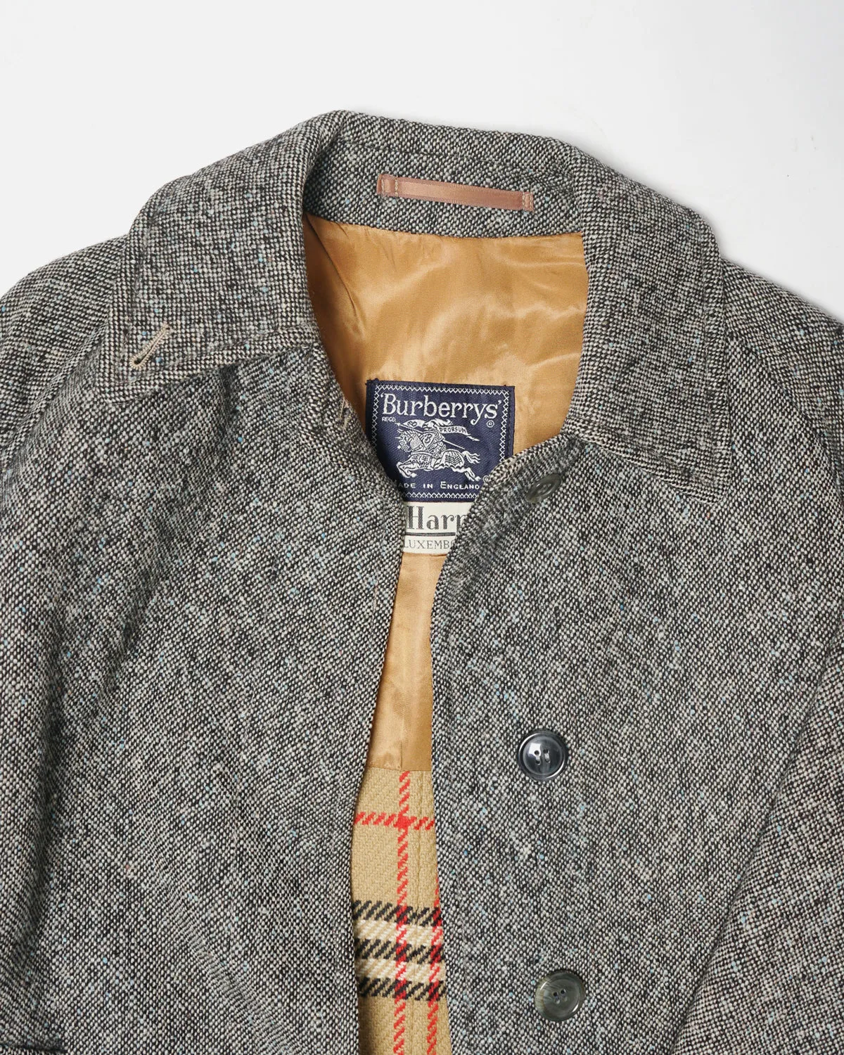 Single Sleeve Tweed Coat