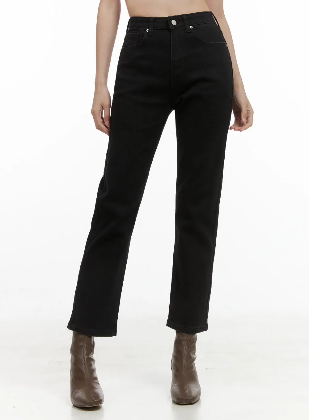 Sleek Straight Leg Cotton Pants OS411